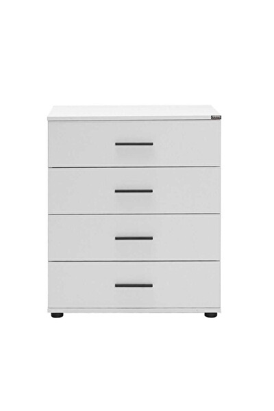Adore Mobilya White 4 Çekmeceli Şifonyer - Mat Beyaz 65x78x41 CM