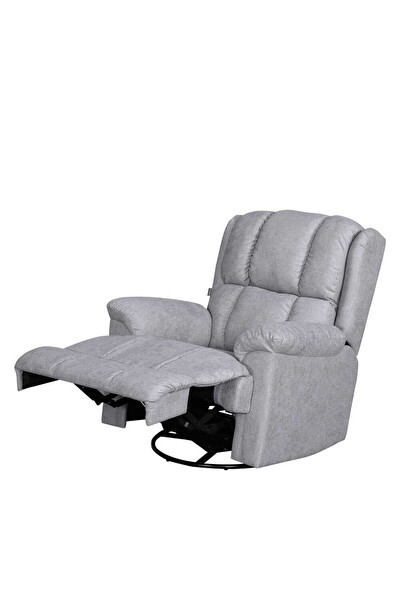 Adore Mobilya Siena Döner Mekanizmalı Baba ve TV Koltuğu-Gri Kumaş 87x97x98 CM