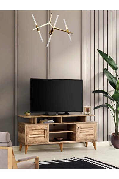 Venüs VNS Modüler 110 CM Panjurlu Raflı TV Sehpası Pasifik Ceviz