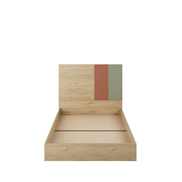 Adore Mobilya Tiffany Tek Kişilik Karyola-Florida Meşe/Karışık Renk 107x110x205 CM