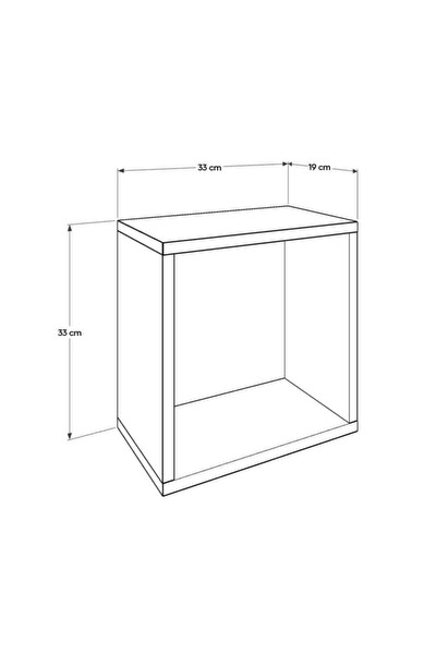 Adore Mobilya Rainbow RAF-033-CC-1 Genç Odası Duvar Rafı Ceviz