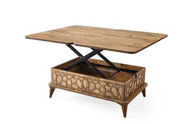 Sweet Home Tuna Akıllı Laptop Kademeli Orta Sihirli Sehpa Firkete Ayak Diş Budak 60x90