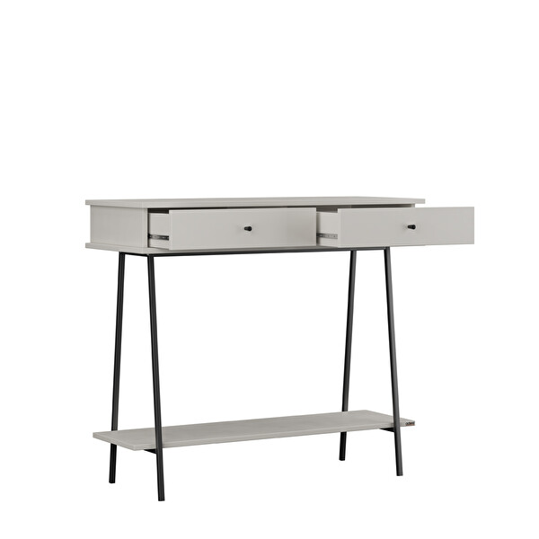 Adore Mobilya Elite İki Çekmeceli Dresuar Vizon-Siyah 100x89x41 CM