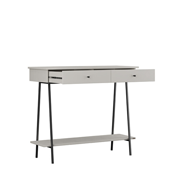Adore Mobilya Elite İki Çekmeceli Dresuar Vizon-Siyah 100x89x41 CM