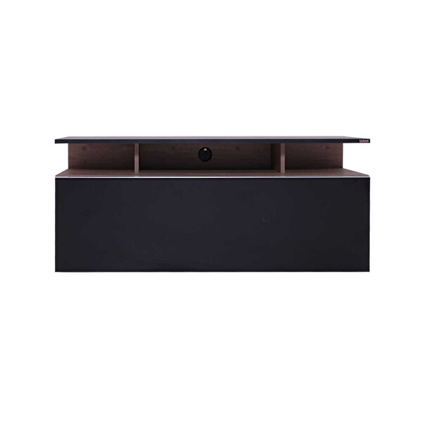 Adore Mobilya Vision Çekmeceli TV Sehpası - Açık Ceviz (Tori)-Siyah 117x48x40 CM