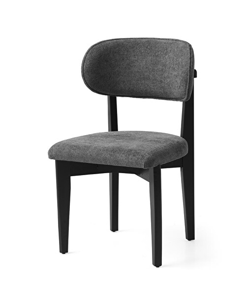 Sweet Home Nergis Sandalye Ahşap Gürgen 2'li Set Cafe-Restaurant-Mutfak-Salon-Yemek Odası Sandalyesi Siyah