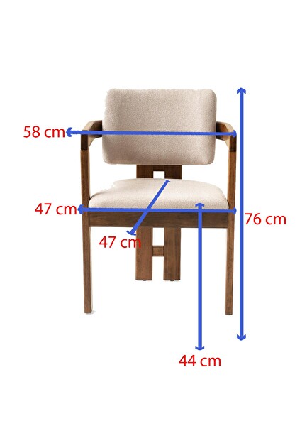 Sweet Home Viyana T Sandalye Ahşap Gürgen 1 Adet Sandalye Ceviz