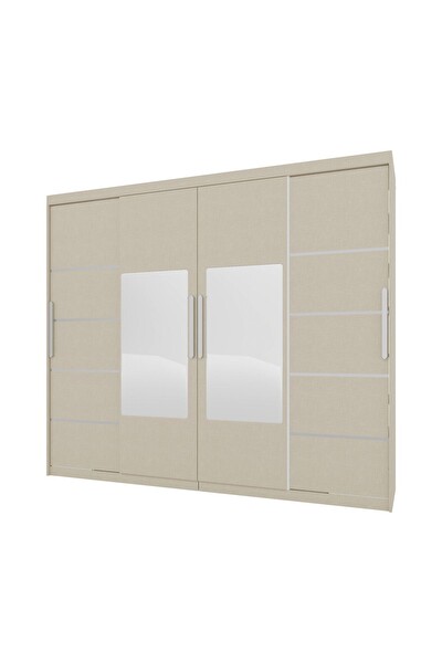 Yılwood 240x210 CM Koton Vizon Sürgülü Gardırop