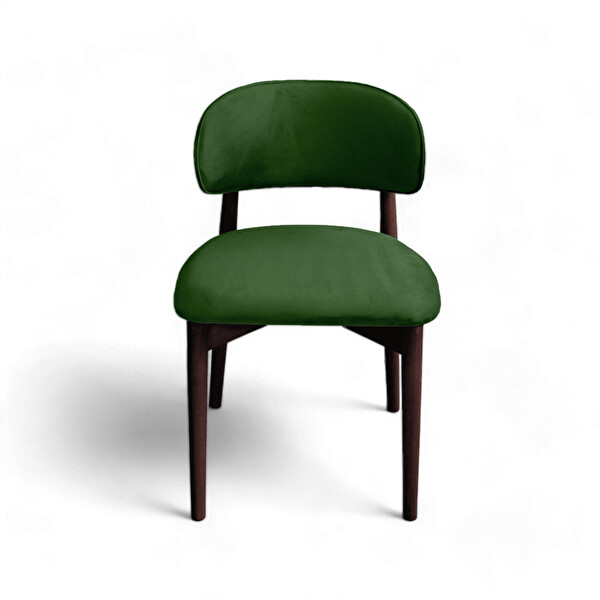 Woodesk Avalon Masif Ahşap Ayaklı Sandalye Ceviz Yeşil SND3052-CY