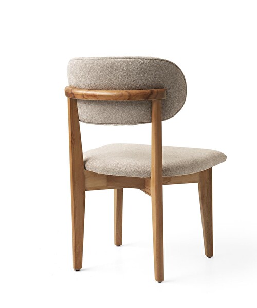 Sweet Home Nergis Ahşap Gürgen 4'lü Sandalye Seti Cappicino