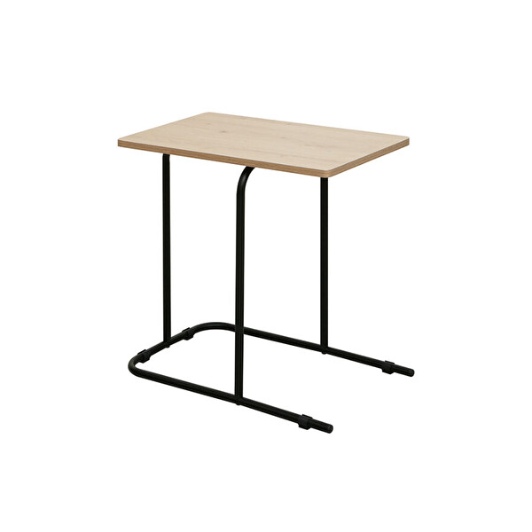 Adore Mobilya Stix Çok Amaçlı Sehpa - Ceviz Siyah 50x30x50 CM