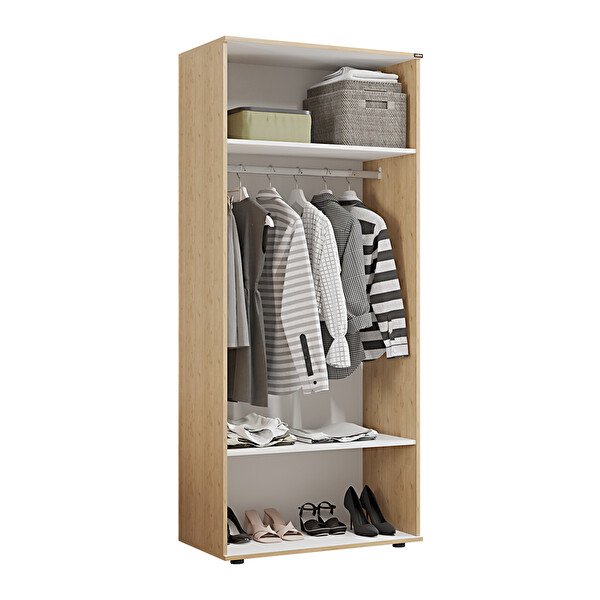 Adore Mobilya Trendline 2 Kapaklı Gardırop - Florida Meşe 80x187x47 CM