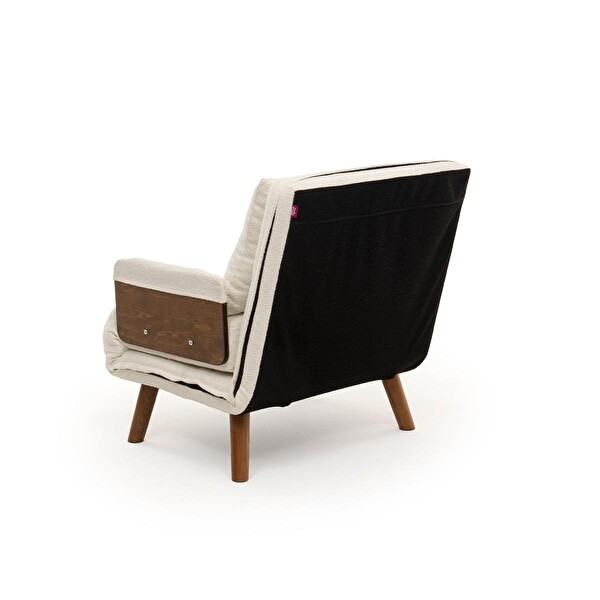 Pafu Cosmo Tekli Katlanır Yataklı Koltuk - Teddy Beyaz