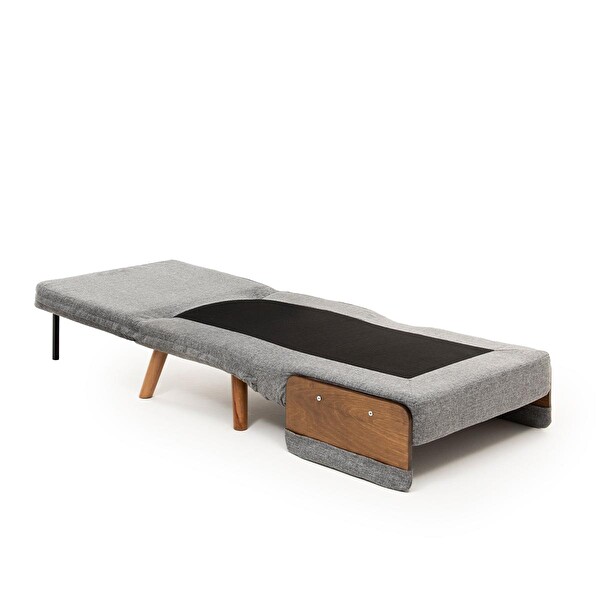 Pafu Cosmo Tekli Katlanır Yataklı Koltuk - Keten Açık Gri