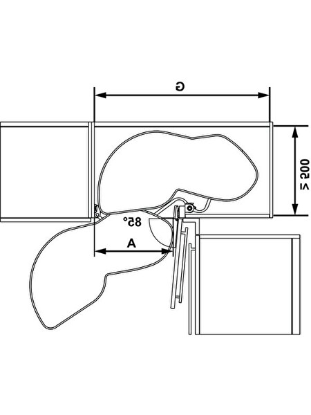 Hafele Moveboard Köşe Kiler Mekanizması Sol