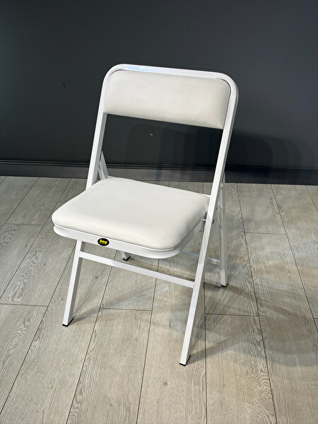 Hey Modüler Mobilya Katlanır Mutfak Sandalyesi Yemek Balkon Bahçe Otel Kafe Katlanır Sandalyesi Beyaz