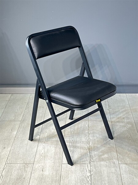 Hey Modüler Mobilya Katlanır Mutfak Sandalyesi Yemek Balkon Bahçe Otel Kafe Katlanır Sandalyesi Siyah