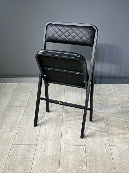 Hey Modüler Mobilya Katlanır Mutfak Sandalyesi Yemek Balkon Bahçe Otel Kafe Katlanır Sandalyesi Siyah Baklava