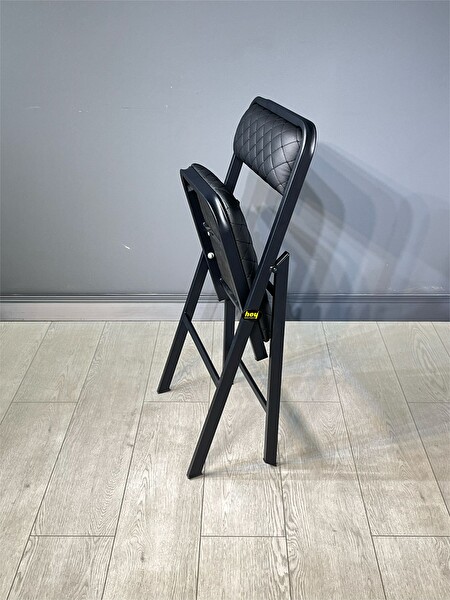 Hey Modüler Mobilya Katlanır Mutfak Sandalyesi Yemek Balkon Bahçe Otel Kafe Katlanır Sandalyesi Siyah Baklava