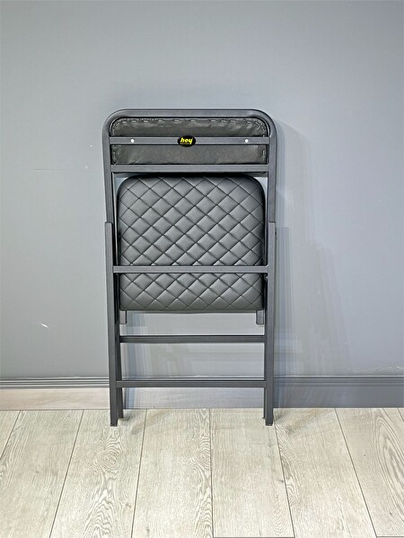 Hey Modüler Mobilya Katlanır Mutfak Sandalyesi Yemek Balkon Bahçe Otel Kafe Katlanır Sandalyesi Siyah Baklava