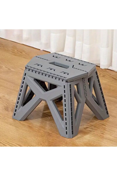 Mithra Life Çok Amaçlı Katlanabilir Küçük Boy Gri Basamak Tabure MIT1169