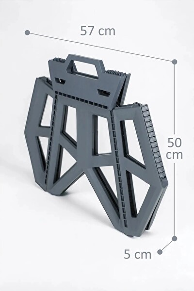 Mithra Life Çok Amaçlı Katlanabilir Büyük Boy Gri Kamp Taburesi MIT1168