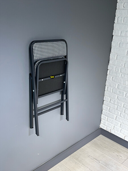 Hey Modüler Mobilya Katlanır Sandalye Kazayağı Siyah