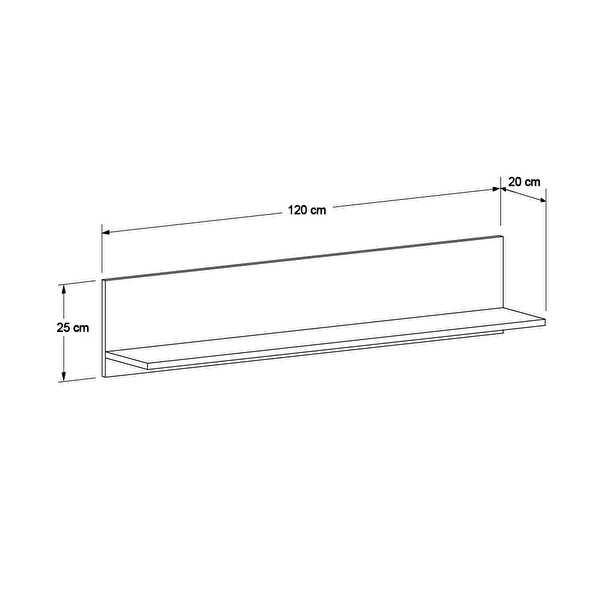 Adore Mobilya Dekoratif Duvar Rafı - Florida Meşe 120x25x20 CM