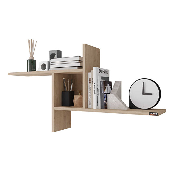 Adore Mobilya Dekoratif Duvar Rafı Florida Meşe 100x50x18 CM