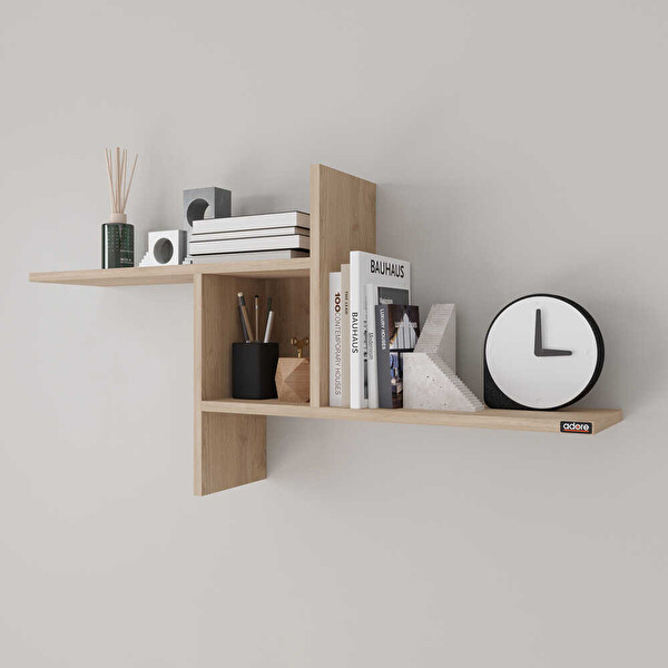 Adore Mobilya Dekoratif Duvar Rafı Florida Meşe 100x50x18 CM