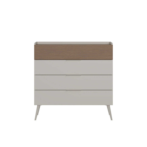 Adore Mobilya Milano 4 Çekmeceli Şifonyer - Vizon Zebra 103x101x44 CM