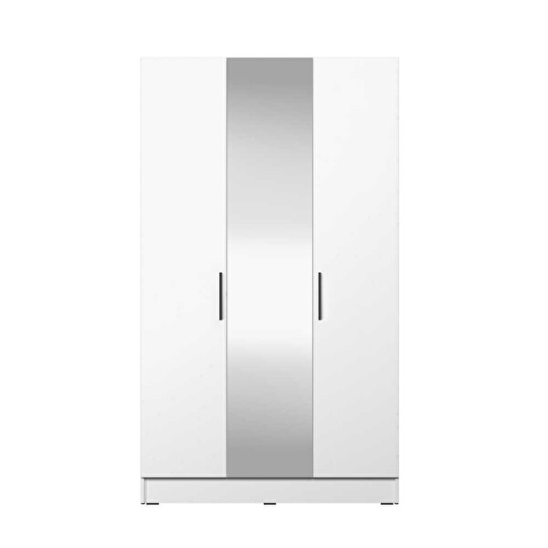 Adore Mobilya Trendline 3 Kapaklı Aynalı Gardırop - Beyaz 120x207x53 CM