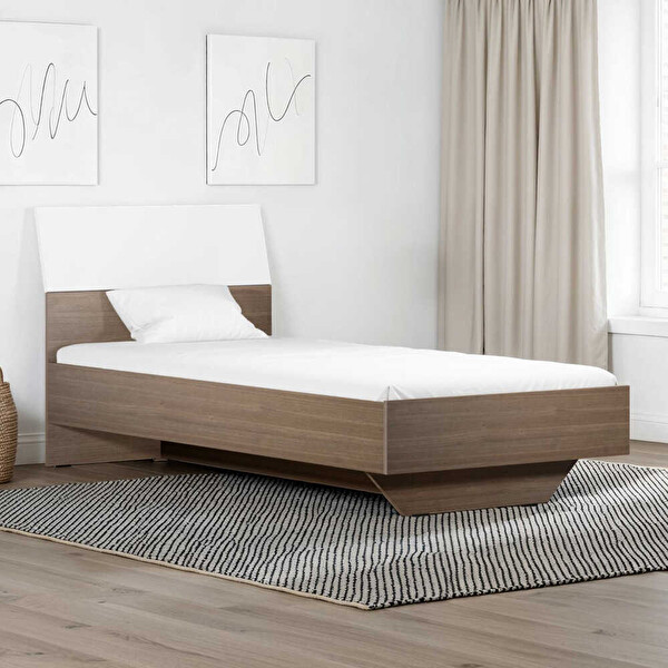 Adore Mobilya Prestij Tek Kişilik Karyola Noce - Beyaz 95×195×90 CM