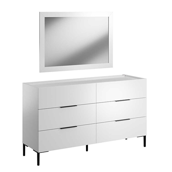 Adore Mobilya Oryana Ayna Diamond Beyaz 68x98x2 CM