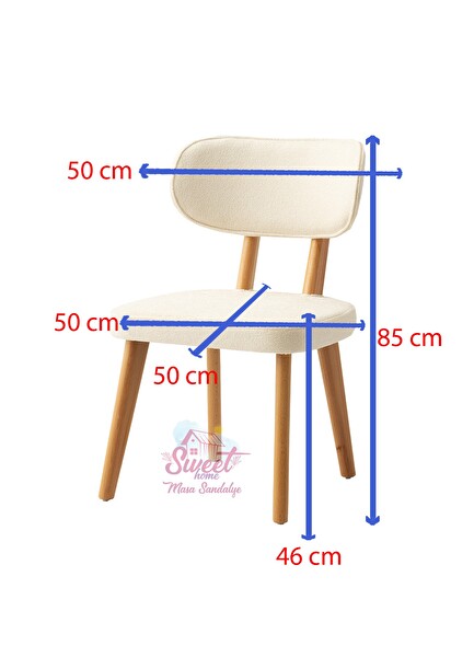 Sweet Home Masal Ahşap Gürgen Sandalye 2'li Set
