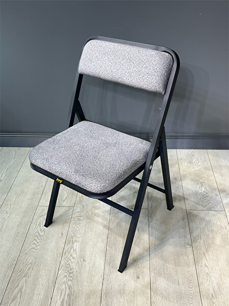 Hey Modüler Katlanır Gri Bukle Kumaş Sandalye