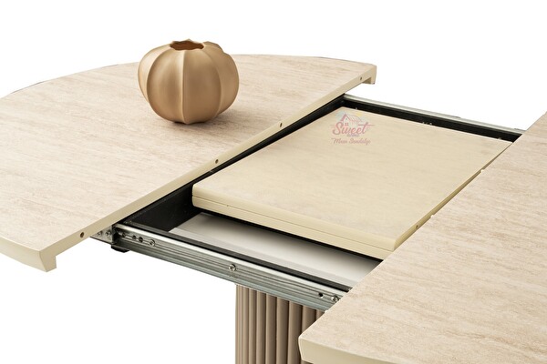 Sweet Home Açılır Yuvarlak Hilton Mdf Mutfak Salon Yemek Odası Masası