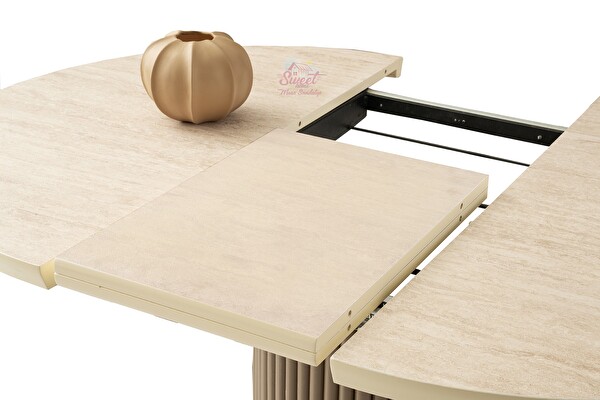Sweet Home Açılır Yuvarlak Hilton Mdf Mutfak Salon Yemek Odası Masası