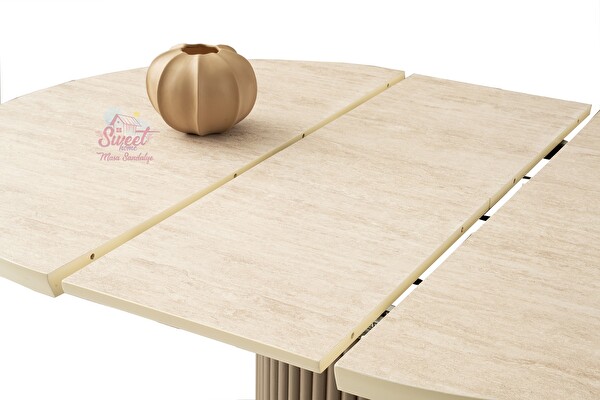 Sweet Home Açılır Yuvarlak Hilton Mdf Mutfak Salon Yemek Odası Masası