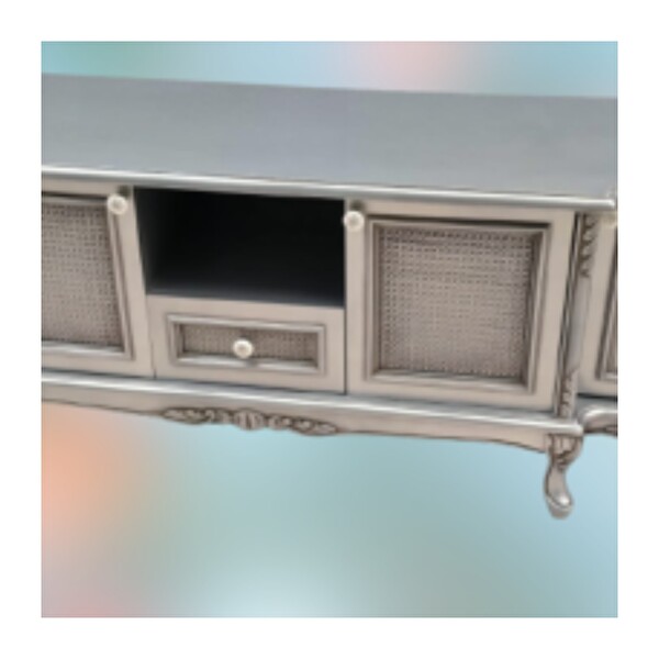 Bengi Ticaret 11098 ST Hasır Kayın Aslan Ayak Oyma TV Sehpası