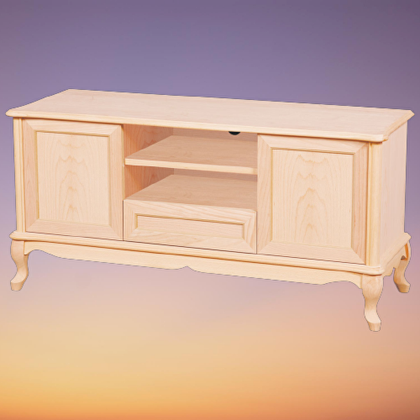 Bengi Ticaret ST 17935 Kaplama Kayın Ahşap Ham Renk El Yapımı TV Sehpası