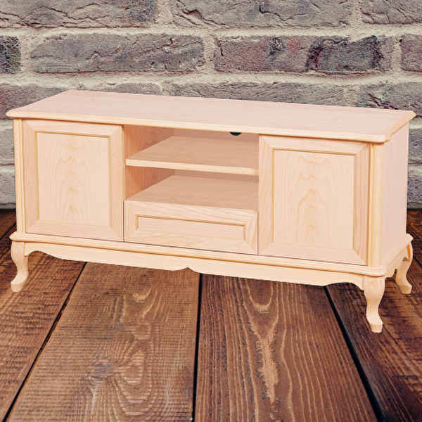 Bengi Ticaret ST 17935 Kaplama Kayın Ahşap Ham Renk El Yapımı TV Sehpası