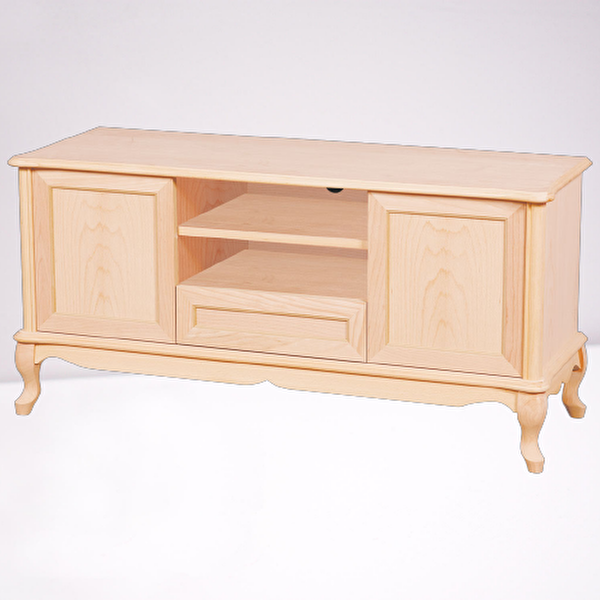 Bengi Ticaret ST 17935 Kaplama Kayın Ahşap Ham Renk El Yapımı TV Sehpası