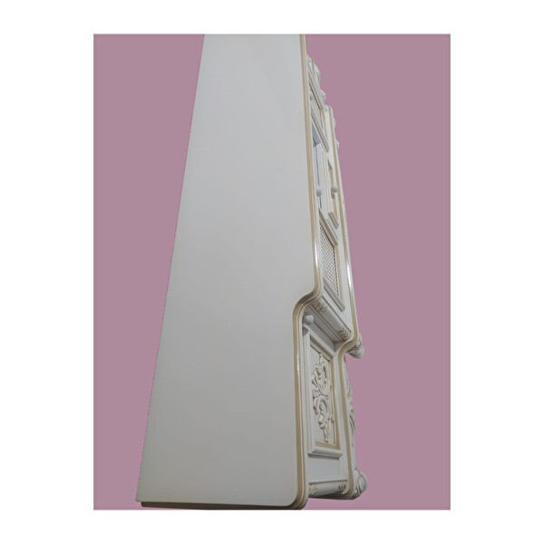 Bengi Ticaret ST 17346 Klasik Hasır Model Kayın Aslan Ayak Oyma Nakış El Yapımı TV Sehpası