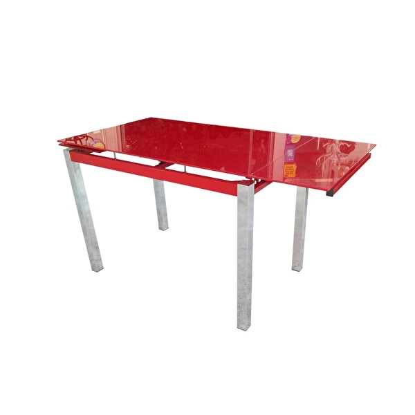 Bengi Ticaret 12360 Cam Lazer Yapıştırma Kırmızı Temper Cam Mutfak Masası