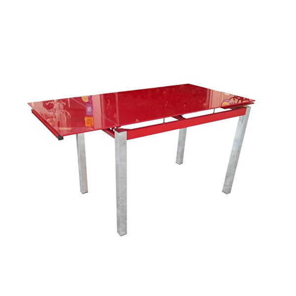 Bengi Ticaret 12360 Cam Lazer Yapıştırma Kırmızı Temper Cam Mutfak Masası