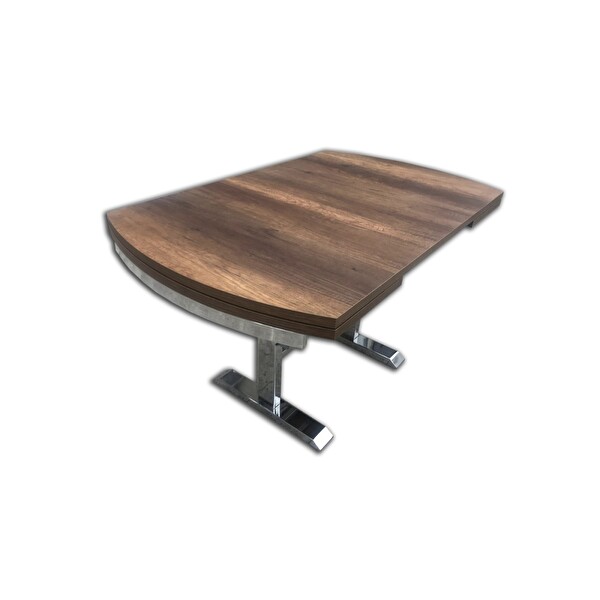 Bengi Ticaret 12481 Japon Metal Nikelaj Ayaklı Yan Açılır Ceviz Kalınlaştırılmış Masa