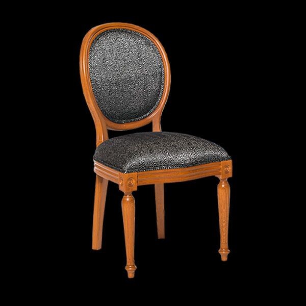 Bengi Ticaret 13555 Madalyon Kayın Retro Ayak Ceviz Natüre Kumlu Örgü Kumaş Sandalye
