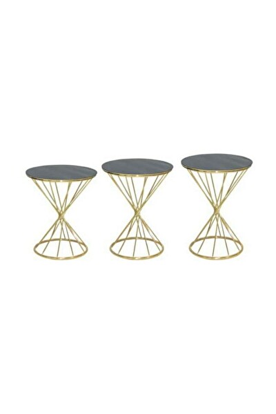 Bengi Ankara Mobilya BRC 18511 Rivol Model Metal Transmisyon Gold-Siyah Temper El Yapım Zigon