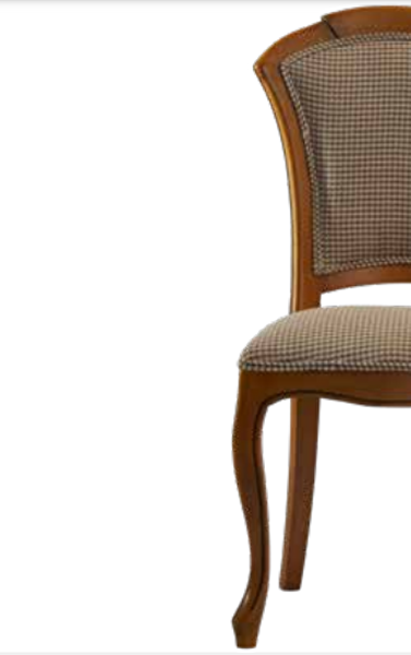 Bengi Ticaret ST 19762 Oval Sırtlık Model Kayın Çizgi Ayak Kareli Ceviz Sandalye